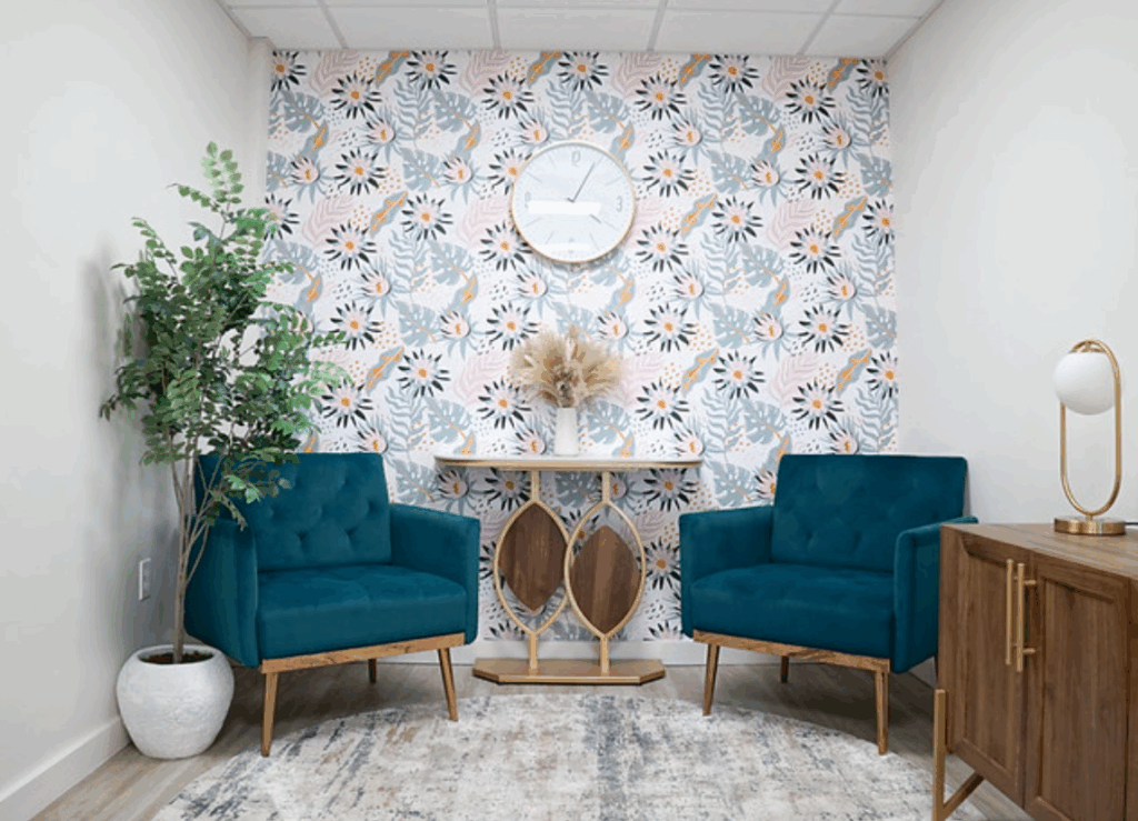 Wall paper for sitting area